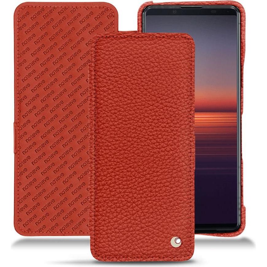 Noreve Lederschutzhülle horizontal (Sony Xperia 5 II), Smartphone Hülle, Orange