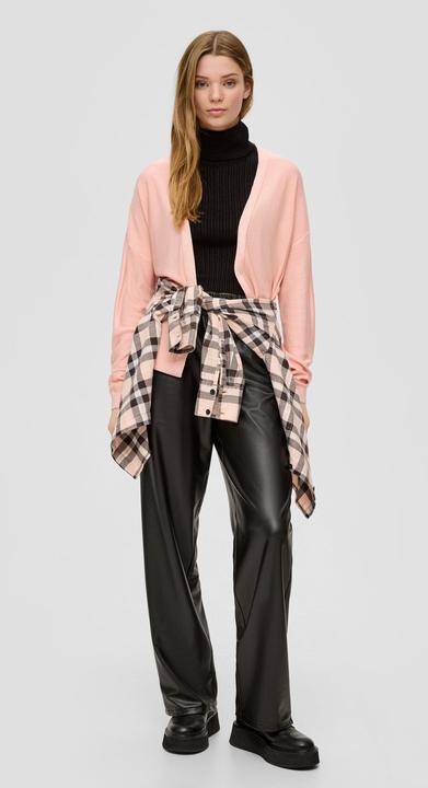 Produktbild s.Oliver Strickjacke Strickjacke mit Rippblende (XXL)