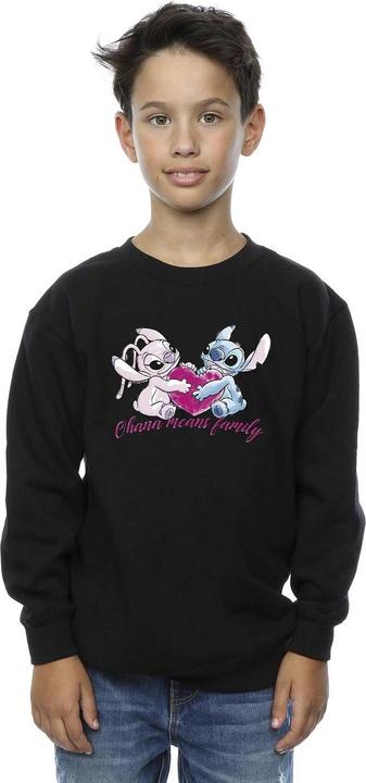 Actual product image Disney Boys Lilo And Stitch Ohana Heart With Angel Sweatshirt (152, 158)