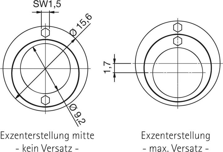 Actual product image Pauli+Sohn Double eccentric bushings 8149
