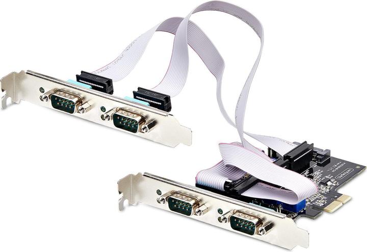 Produktbild StarTech com PS74ADF-SERIAL-CARD, PCIe, Seriell, RS-232/422/485, Schwarz, Aktivität, ASIX - AX99100