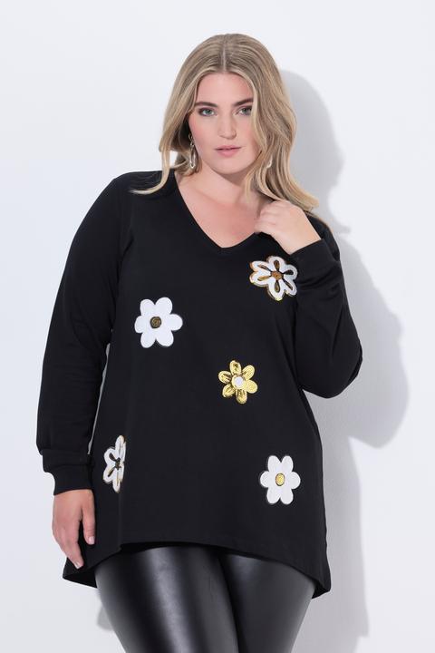 Produktbild Miamoda Sweatshirt, A-Linie, Blumen-Applikationen (54)
