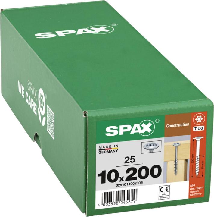 Produktbild Spax Tellerkopf T-Star T50 Teilgewinde Wirox (25 Schrauben pro Stück)