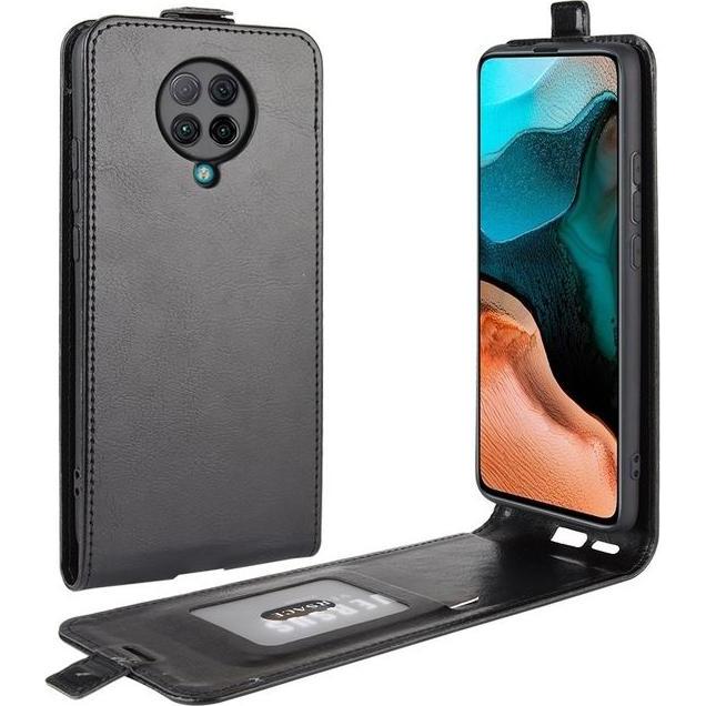MU Classic Leder Flipcase Hülle (Xiaomi Poco F2 Pro), Smartphone Hülle, Schwarz
