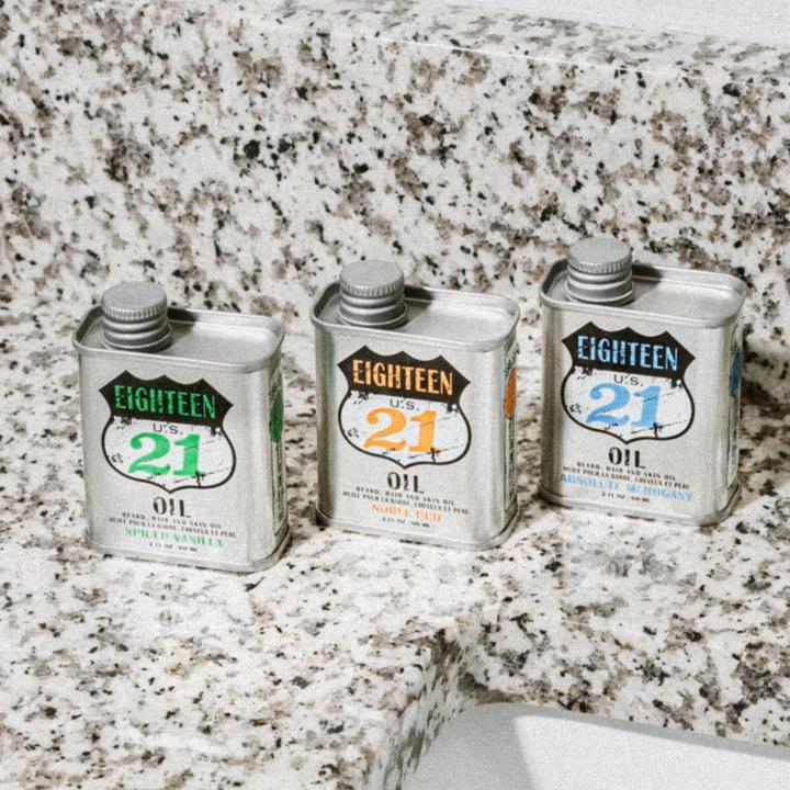 Actual product image 18.21 Man Made Hair Skin and Beard Oil for Men Spiced Vanilla - 50ml (50 ml)