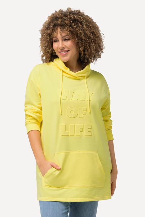 Produktbild Ulla Popken Sweatshirt, 3D-Prägung, Oversized, Stehkragen, Langarm (50, 52)