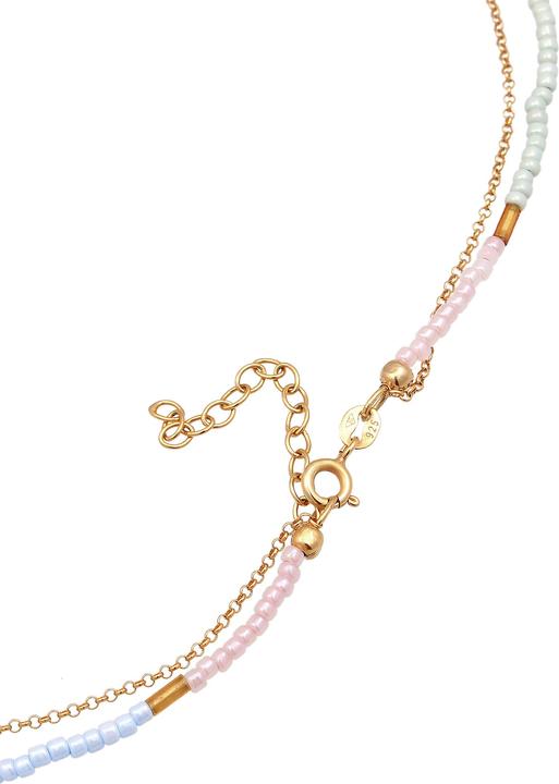 Produktbild Elli Choker, Layer, Multi-Color, Plättchen (925 Sterling Silber vergoldet, No Stein, Glas, Plastik, 36 cm)