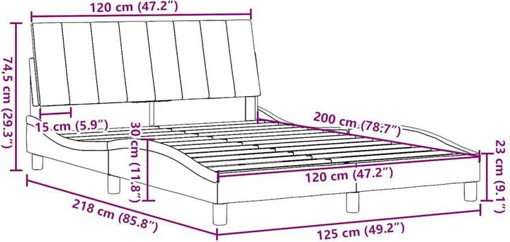 Image du produit vidaXL Bettgestell (120 x 200 cm)