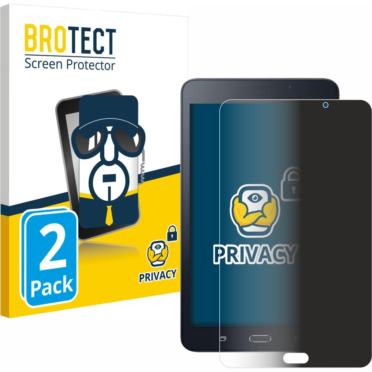 BROTECT Sichtschutzfolie Anti-Spy Privacy Folie Blaulicht-Schutz (2 Stück, Galaxy Tab A6 7.0), Tablet Schutzfolie