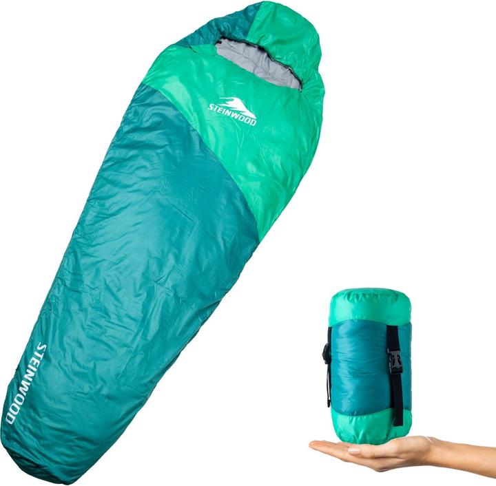 Steinwood Sommerschlafsack Ultra leicht, Schlafsack koppelbar, Camping Schlafsack Outdoor, Deckens… (210 cm)