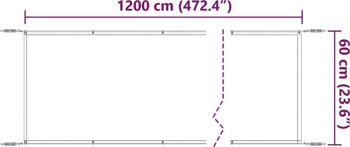 Actual product image vidaXL Senkrechtmarkise (0.60 m)