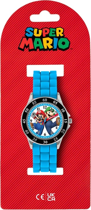 Immagine prodotto Disney Mario Orologio analogico al quarzo con cinturino in silicone GSM3044 (Orologio da polso analogico)