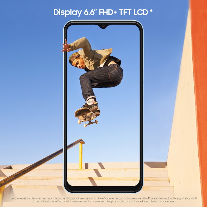 Actual product image Samsung Galaxy A13 (64 GB, Light blue, 6.60", Dual SIM, 50 Mpx, 4G)