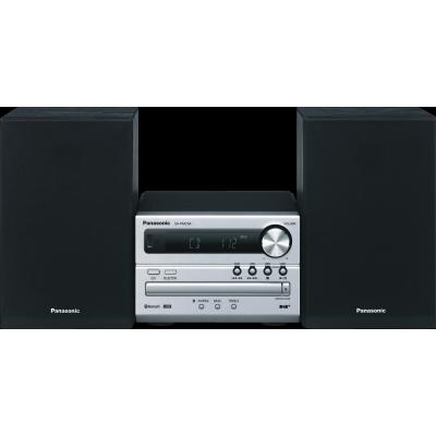 Panasonic Sc-Pm254 (CD Player, Bluetooth, 2x 20 W), Stereoanlage, Schwarz, Silber