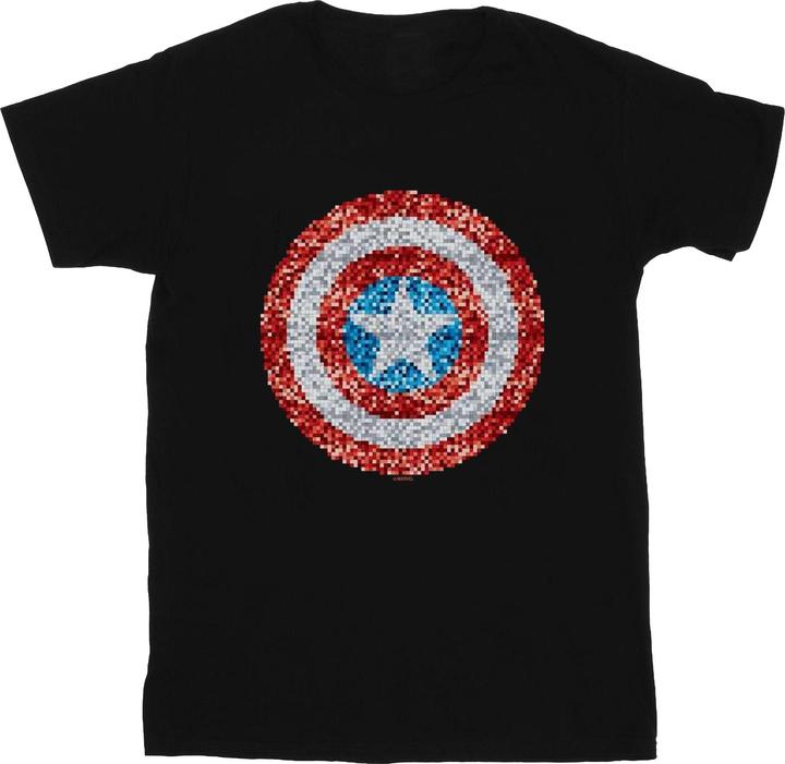 Immagine prodotto Captain America Pixelated Shield Maglietta Uomo (S)