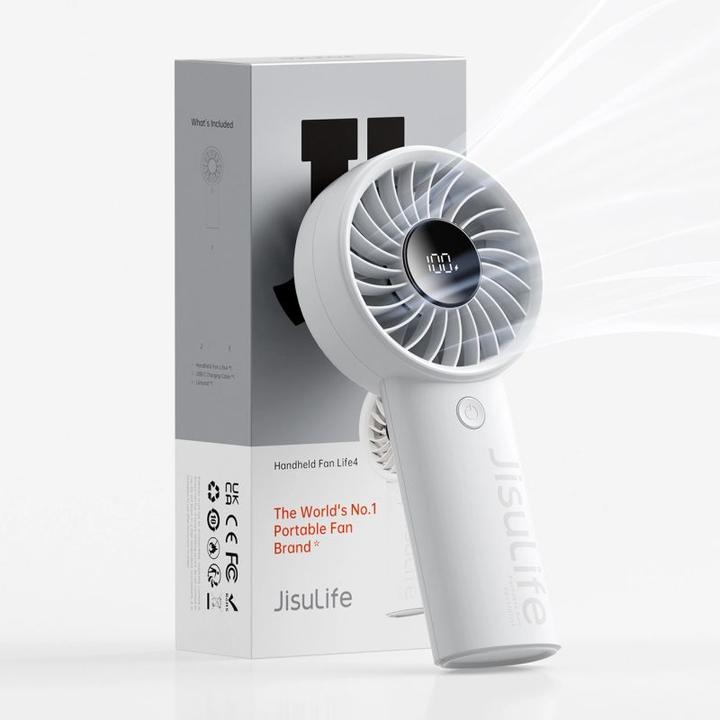 Image du produit Jisulife Mini wentylator Handheld Fan Life4 3600mAh przenośny wiatraczek USB - szary