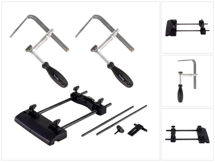 Actual product image Makita Guide rail adapter ( 194579-2 ) + 2x screw clamp ( 194385-5 ) for milling machine RP DRT