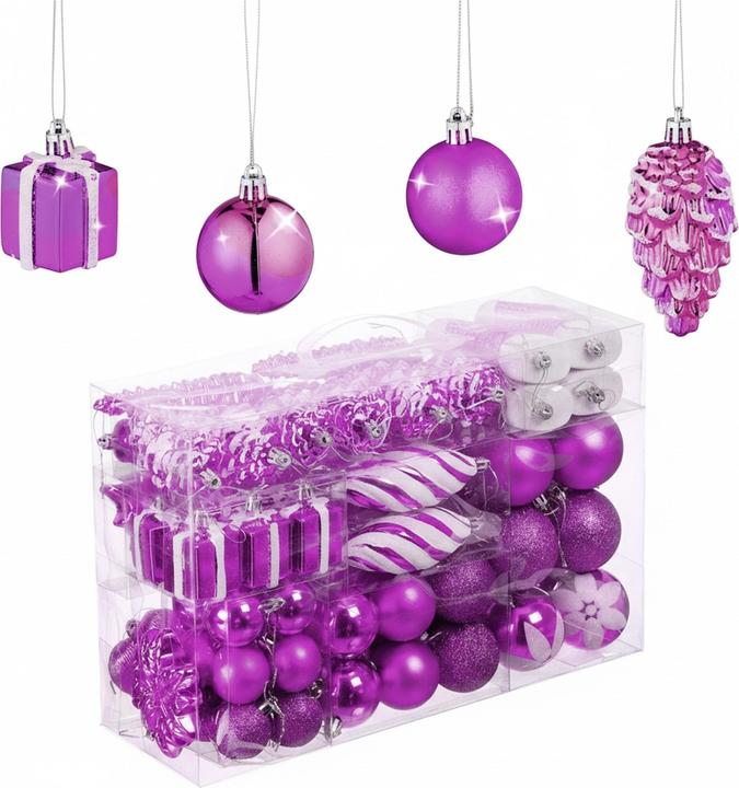 Produktbild Relaxdays 72-tlg. Weihnachtskugeln-Set (72x)
