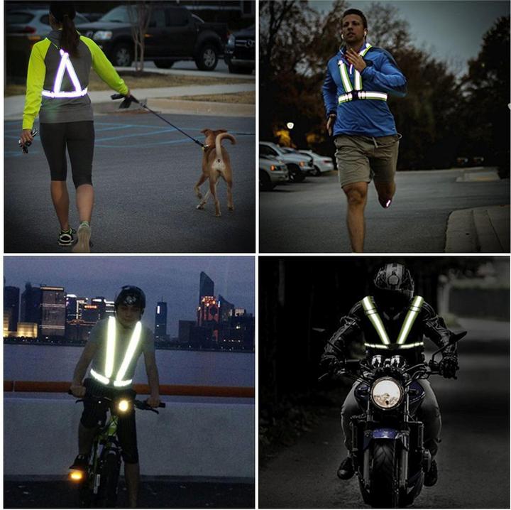 Produktbild Lobwerk Warnweste Motorrad Reflektor Sicherheitsweste Unfallweste Sport Leuchtweste Neon