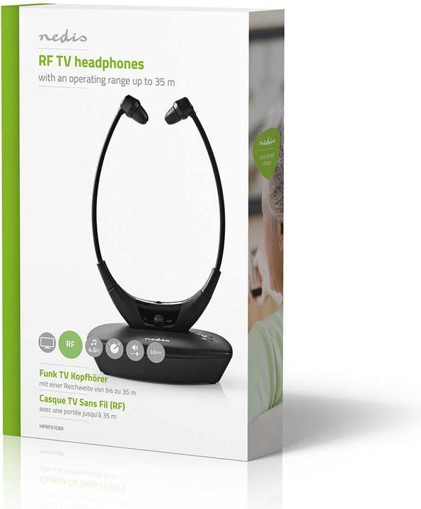 Actual product image Nedis HPRF010BK (No noise cancellation, 4.50 h, Wireless)