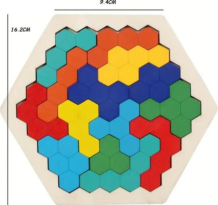 Immagine prodotto Cbx Puzzle in legno esagonale 14 pezzi (14 pezzi)