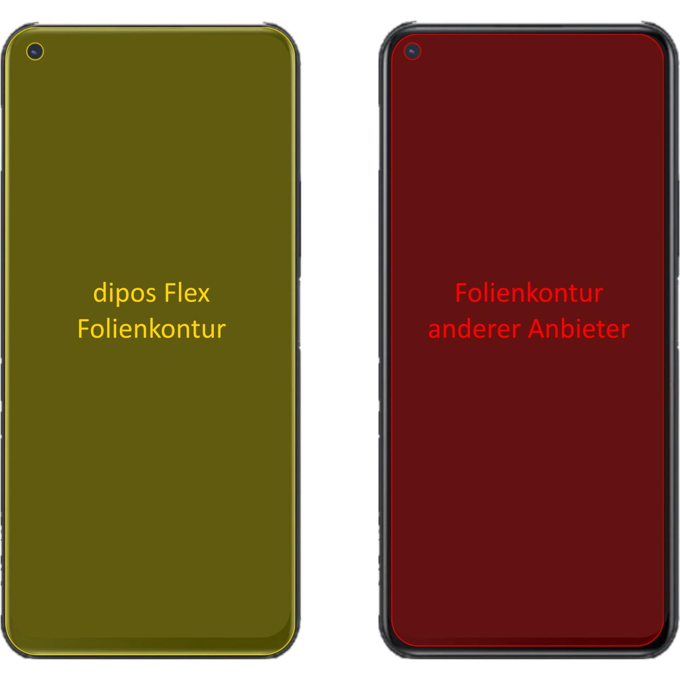 Thumbnail - Dipos Displayschutzfolie Full-Cover 3D (3 Stück, Vivo Y50t), Smartphone Schutzfolie, Transparent