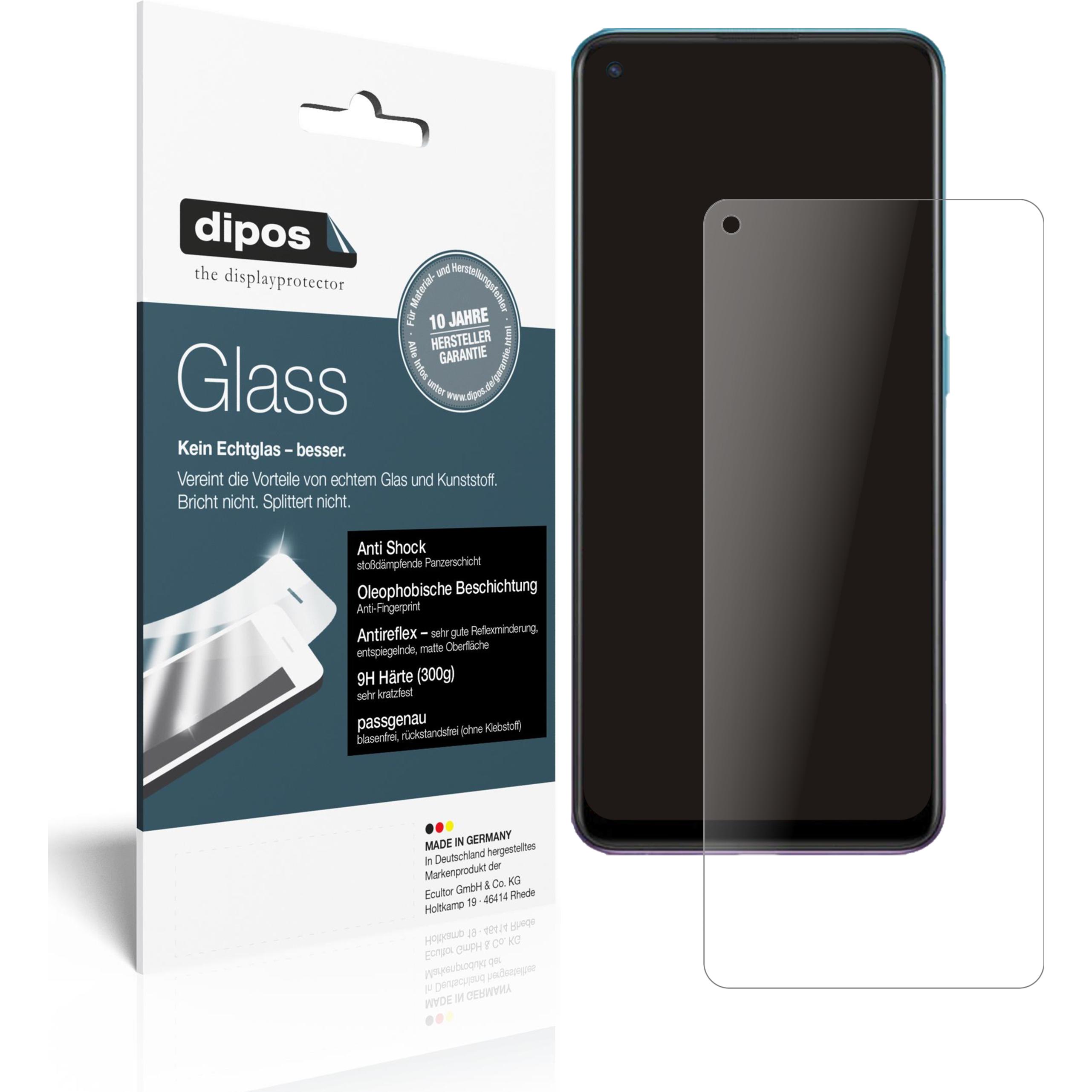 Dipos Displayschutz Anti-Shock (2 Stück, Oppo A95), Smartphone Schutzfolie, Transparent