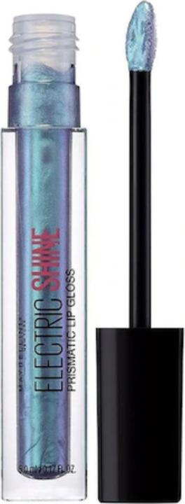 Actual product image Maybelline New York Electrio Shine Prismatic Lip Gloss 165 Electric Blue 5ml (Electric Blue)