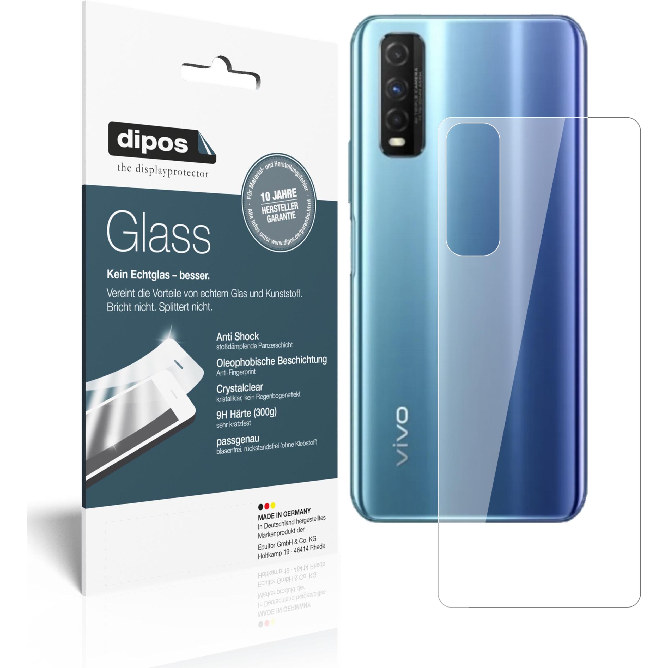 Dipos Displayschutz Anti-Shock (2 Stück, Vivo Y50t), Smartphone Schutzfolie, Transparent