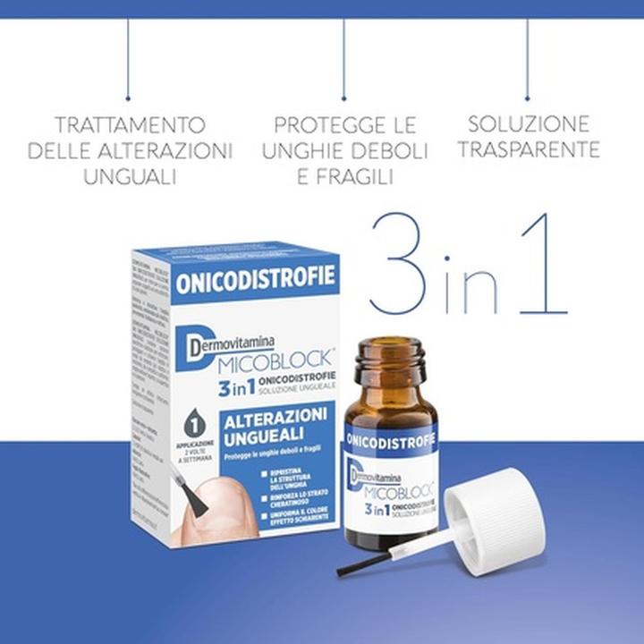Produktbild Pasquali Healthcare Dermovitamina Micoblok 3in1 Lösung für Nagelpflege 7ml (7 ml)