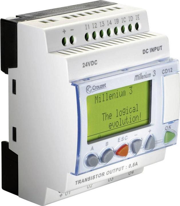 Actual product image Crouzet M3 controller, 12 I/O trans O/P 24Vdc