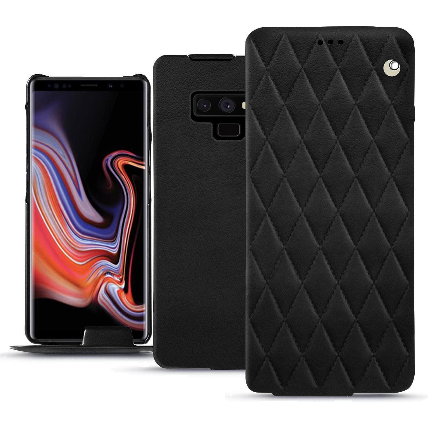 Noreve Lederschutzhülle vertikal (Samsung Galaxy Note 9), Smartphone Hülle, Schwarz