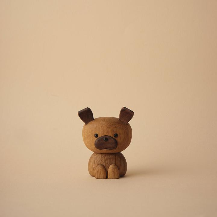 Lucie Kaas Holzfigur Hund Buller Eichenholz