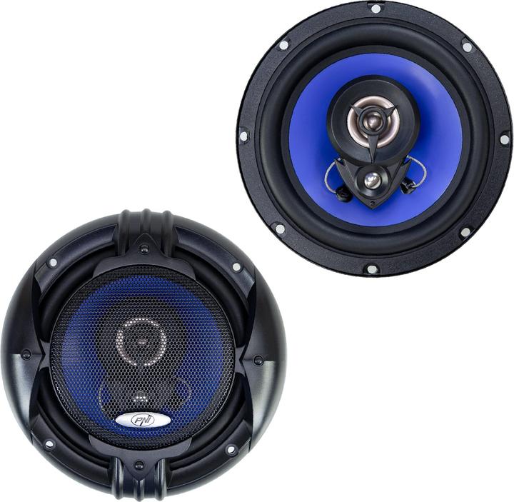 Productafbeelding PNI Coaxiale autoluidsprekers HiFi650, 120 W, 16,5 cm, 3-weg, inclusief rooster, set van 2 (16.50 cm)