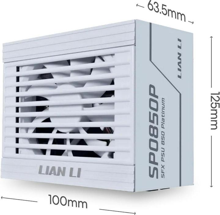 Actual product image Lian-Li SP Series Platinum 80 PLUS Platinum power supply, SFX, fully modular, PCIe 5.1, ATX 3.1 - 850 watts (850 W)