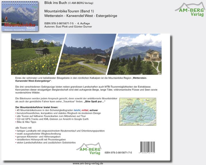 Produktbild Mountainbike Touren Wetterstein 01 - Karwendel West - Estergebirge (Deutsch, Günter Durner, Susi Plott, 2016)