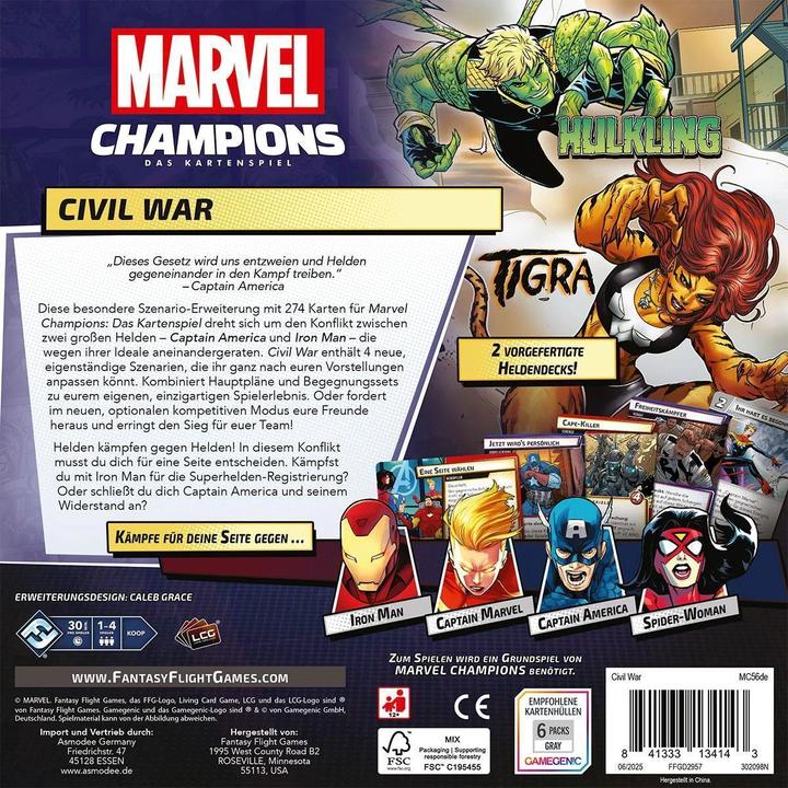Actual product image FFG Marvel Champions Das Kartenspiel - Civil War (German, 1 - 4 Players)