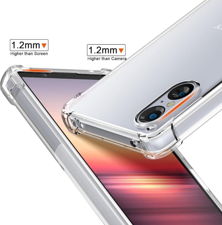 Produktbild Screenguard Sony Xperia 5 V Hülle Crystal Soft Airbag Bumper (Sony Xperia 5 V)