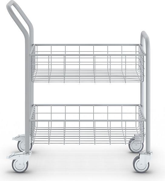 Produktbild eurokraft pro Postverteilwagen, 2 Ladeflächen, Tragfähigkeit 200 kg (38 x 89 x 101 cm)