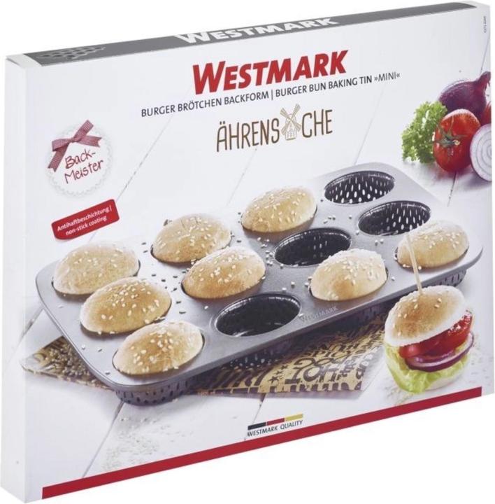 Produktbild Westmark 12er Burger Brötchen Backform Mini, 29x22cm (22 cm)