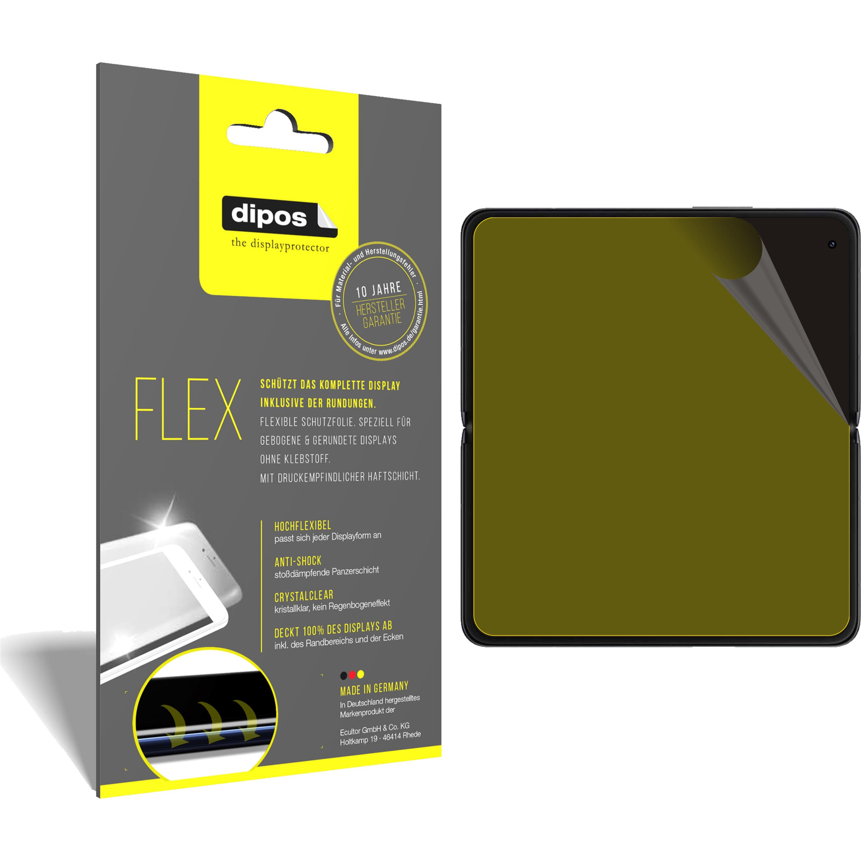 Dipos Displayschutzfolie Full-Cover 3D (3 Stück, Oppo Find N), Smartphone Schutzfolie, Transparent