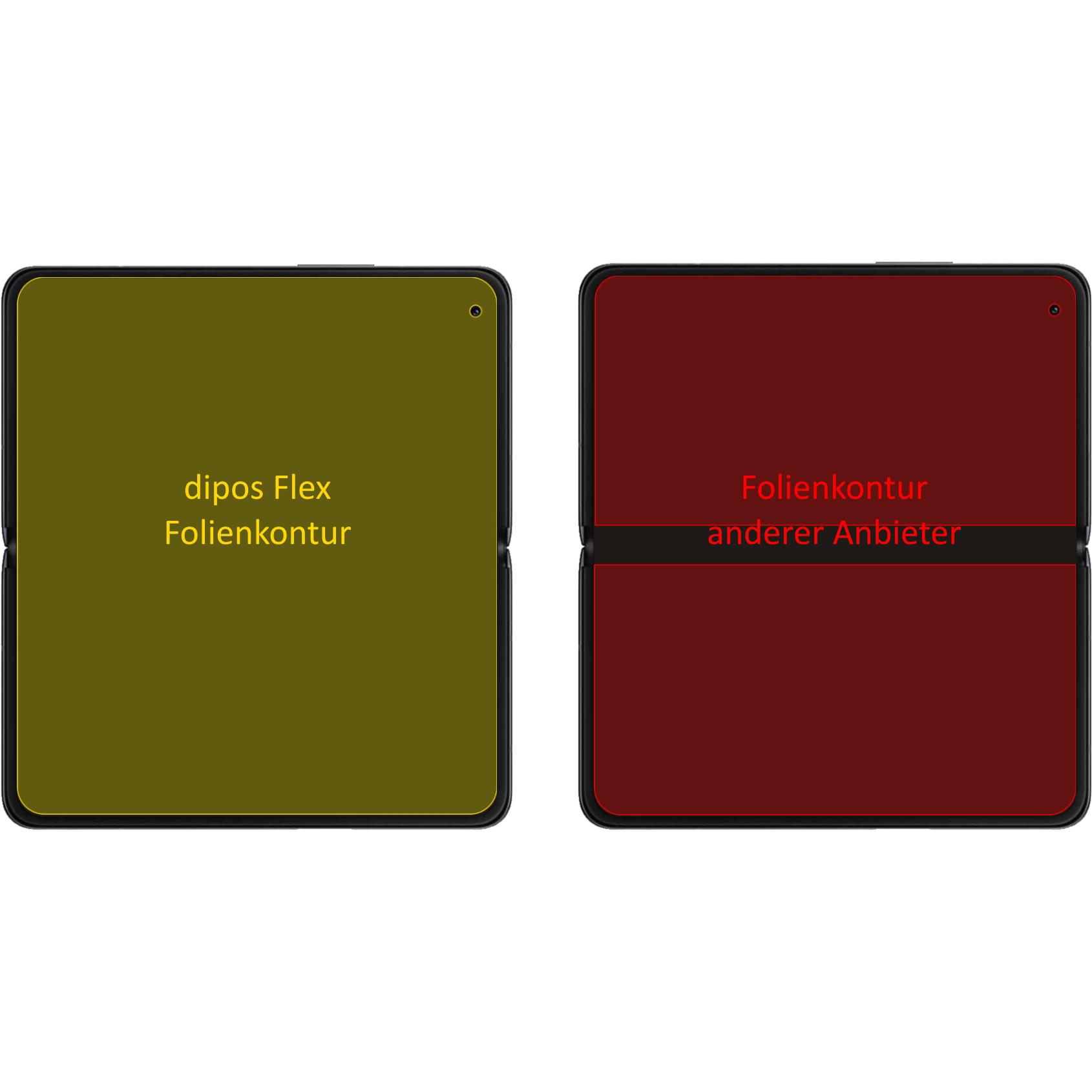 Thumbnail - Dipos Displayschutzfolie Full-Cover 3D (3 Stück, Oppo Find N), Smartphone Schutzfolie, Transparent