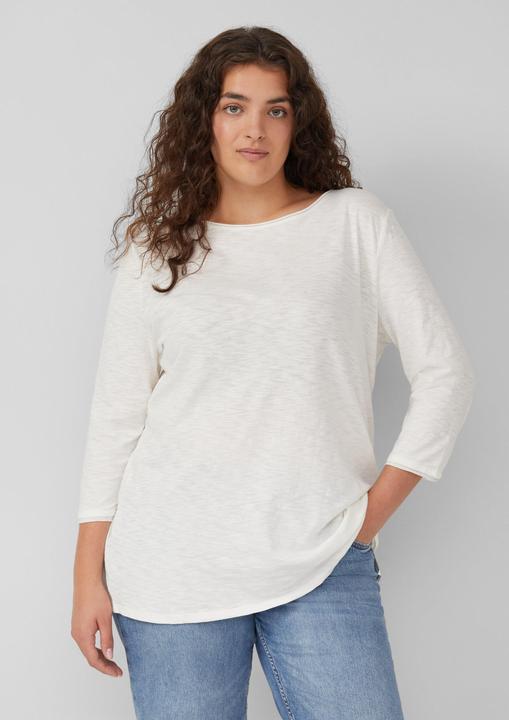 Produktbild S.Oliver T-Shirt Shirt mit Flammgarnstruktur und 3/4-Ärmeln (54)