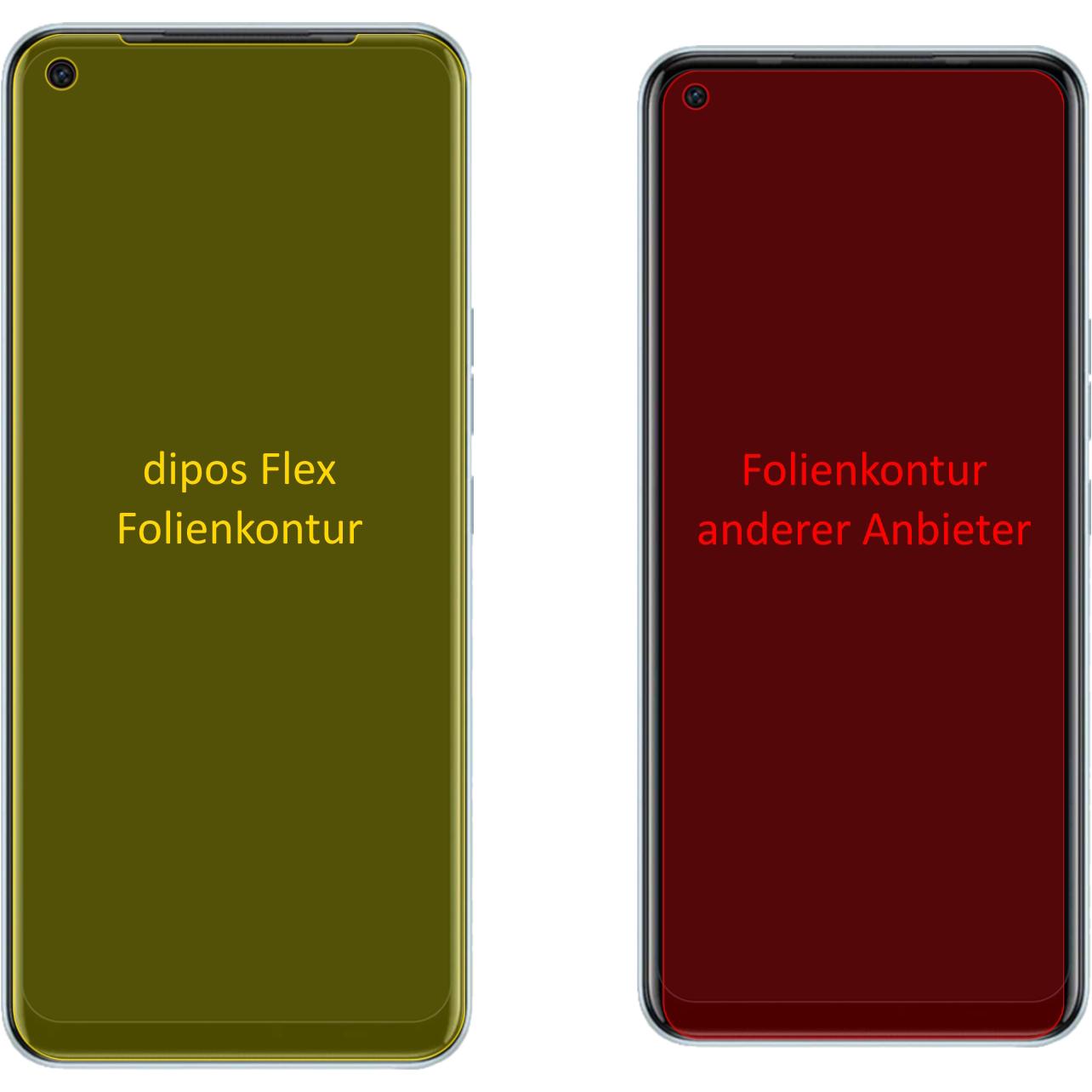 Thumbnail - Dipos Displayschutzfolie Full-Cover 3D (3 Stück, Tecno Camon 16), Smartphone Schutzfolie, Transparent