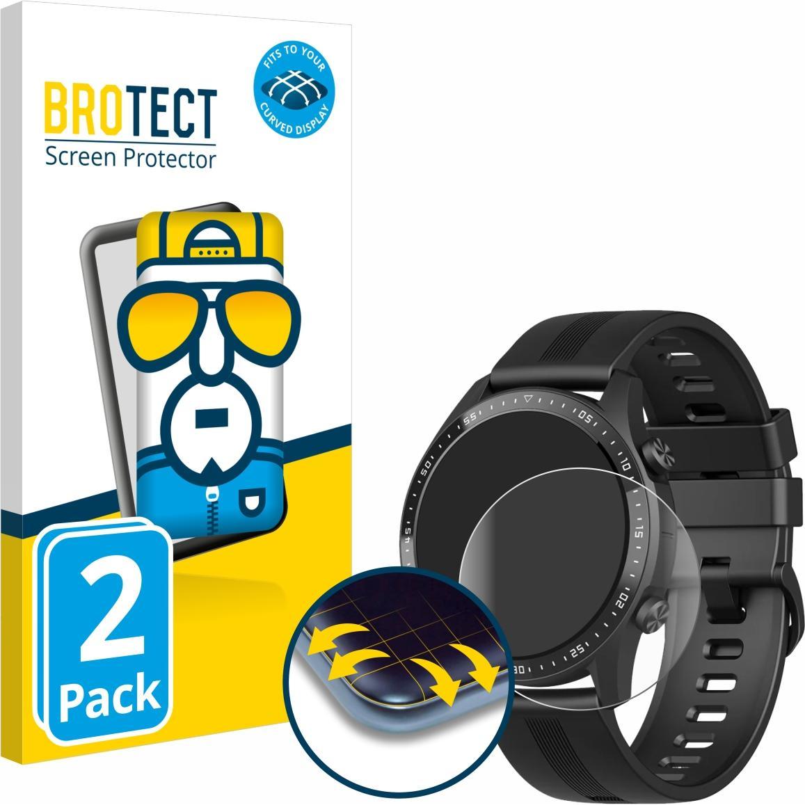 BROTECT Fullscreen Schutzfolie Displayschutz Folie Klar Transparent, Smartwatch Schutzfolie, Transparent