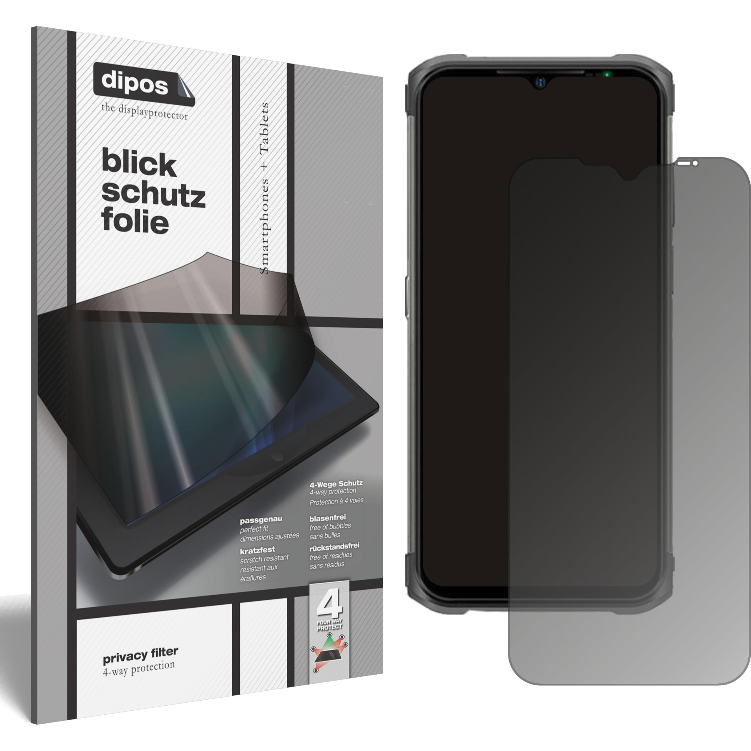 Dipos Blickschutzfolie 4-Way Privacy (1 Stück, Ulefone Armor 12), Smartphone Schutzfolie, Transparent
