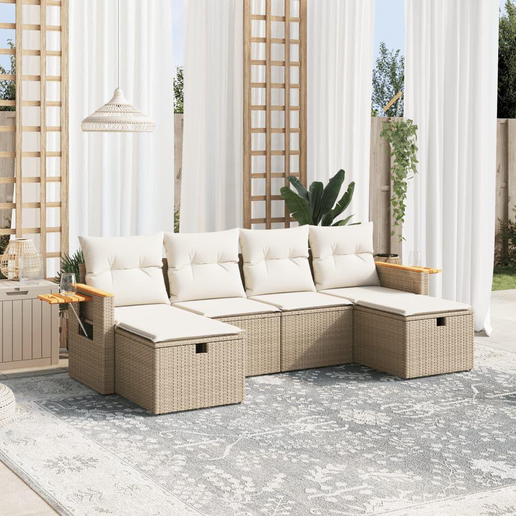 Thumbnail - VidaXL, Gartenlounge, 10-tlg. Garten-Lounge-Set mit Kissen