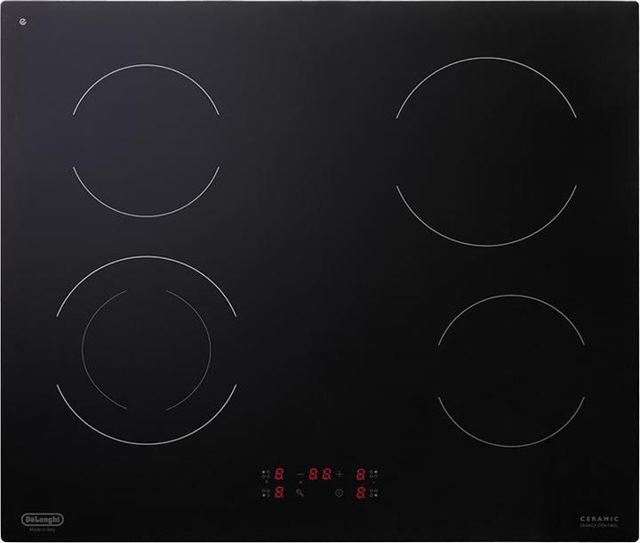 De'Longhi De?Longhi PVC 61 N Schwarz Einbaukochfeld 60 cm Keramik 4 Brenner(s) (60 cm, Glaskeramik Kochfeld)