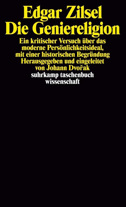 Produktbild Die Geniereligion (Deutsch, Edgar Zilsel, 1990)