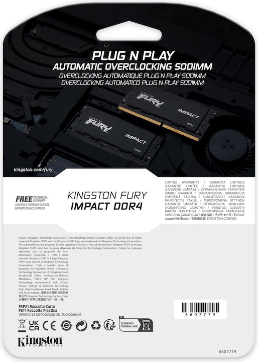 Actual product image Kingston FURY Impact (1 x 16GB, 2666 MHz, DDR4-RAM, SO-DIMM)